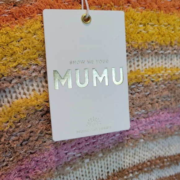 NWOT! Show Me Your Mumu Sue Cuffed Sweater Fall Striped Knit SZ M - Picture 8 of 13